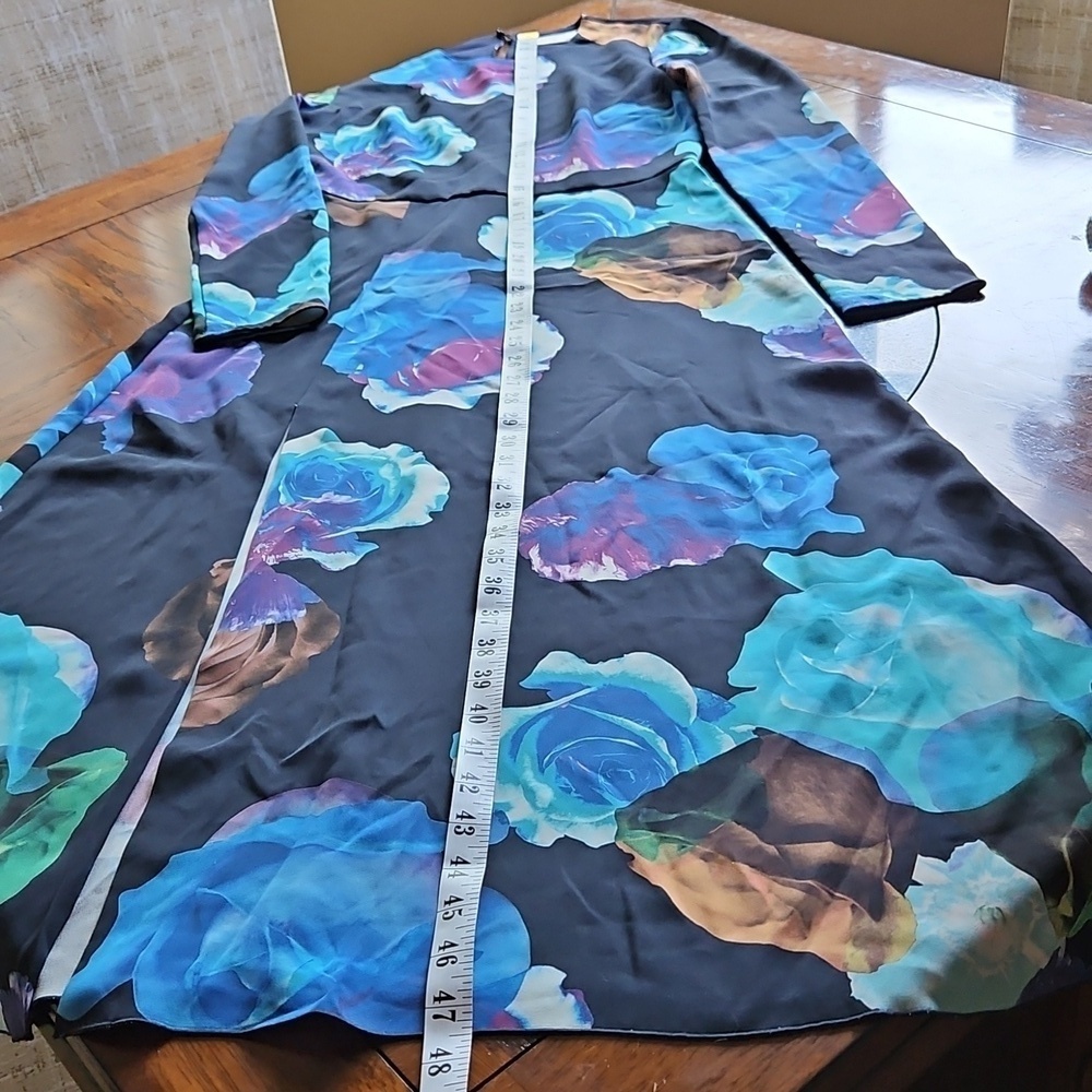Babaton Floral Open Back Midi Dress Long Sleeve Size 0 - Picture 14 of 16